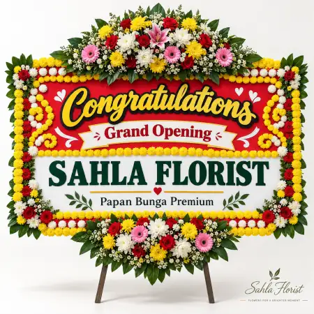 Papan Bunga Ucapan Selamat Pabean Cantian