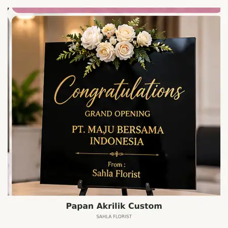 Papan Bunga Akrilik Pabean Cantian